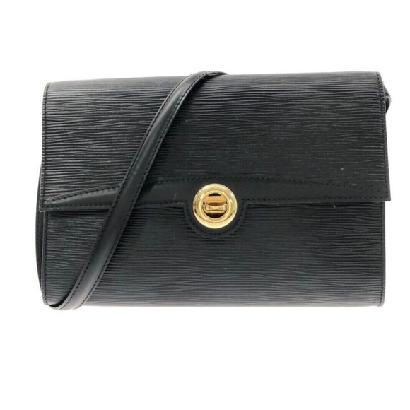 Authentic Louis Vuitton Epi Arche 2 Way Shoulder Bag Black - Picture 2 of 5